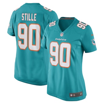 womens nike ben stille aqua miami dolphins game player jerse